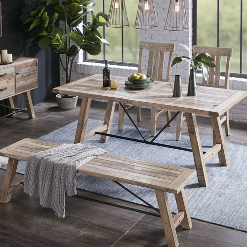 Laurel Foundry Modern Farmhouse Kendig 4 - Piece Solid Wood Dining Set ...
